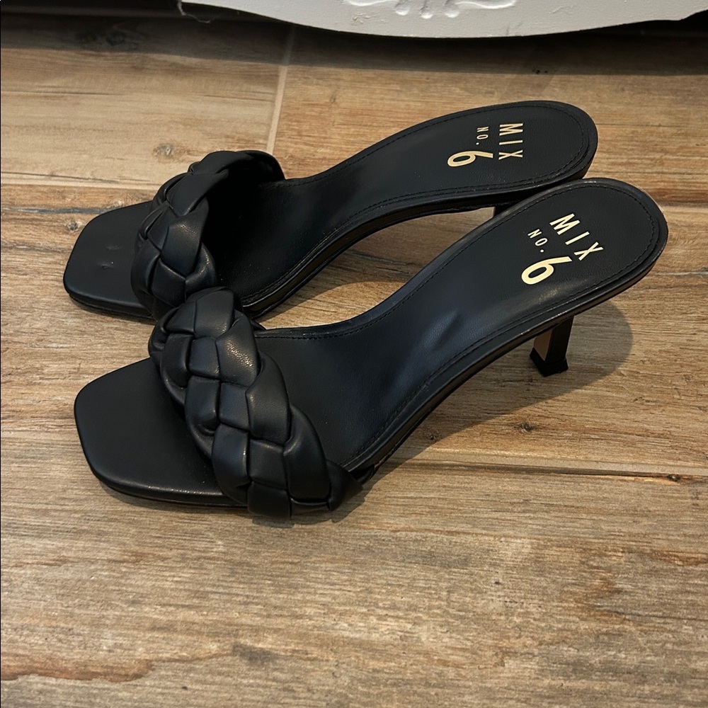 Mix No. 6 Elegant Black Braided Sandals